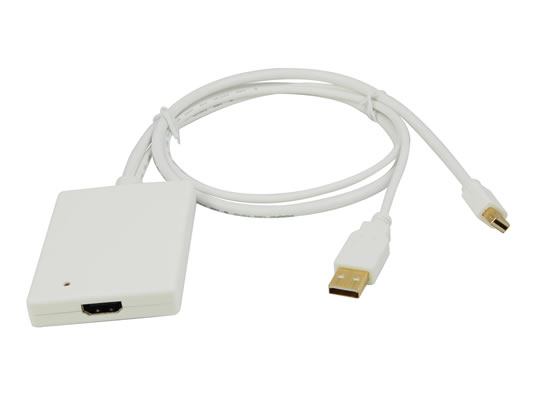 Mini DisplayPort + USB Audio to HDMI Adapter