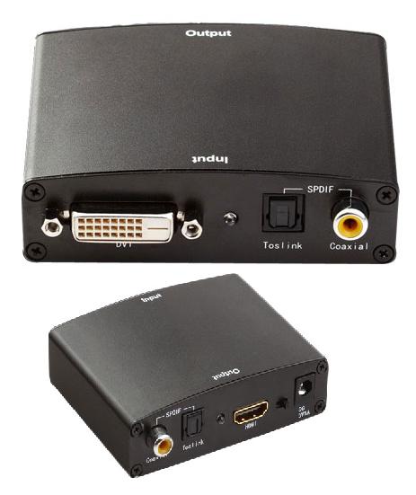 DVI + Audio to HDMI Converter 