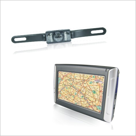 4.3inch GPS+wireless car rearview system#NH288G6